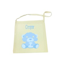Library Bag with Blue Bear 