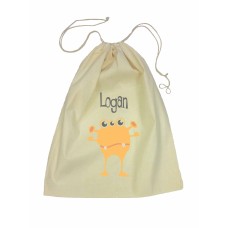 Drawstring Library Bag with Orange Alien
