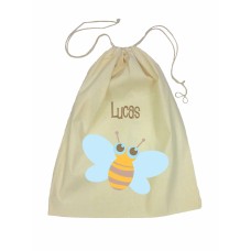 Drawstring Library Bag with Bee