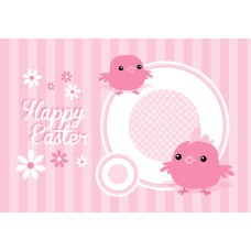 Easter Postcard, Cute Birds Design