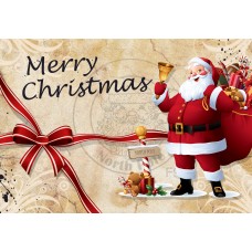 Santa Postcard, Santa with Sack Design