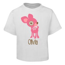 Pink Deer Kids T-Shirt Size 2 4 6 8
