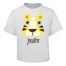 Yellow Tiger Kids T-Shirt Size 2 4 6 8