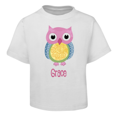 Pink Owl Kids T-Shirt Size 2 4 6 8