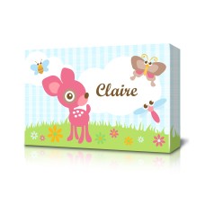 Canvas with Pink Deer