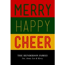 4x6" Merry Happy Cheer