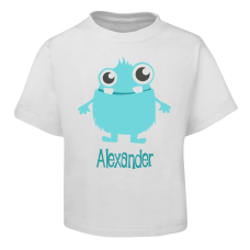 Blue Alien Kids T-Shirt Size 2 4 6 8