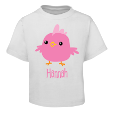 Pink Chicken Kids T-Shirt Size 2 4 6 8