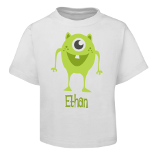 Green Alien Kids T-Shirt Size 2 4 6 8