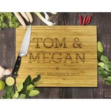 All Caps Bamboo Cutting Board
