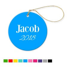 Classic Round Porcelain Ornament - Blue