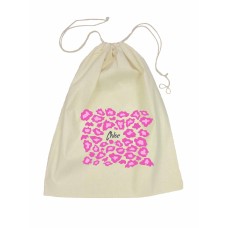 Drawstring Library Bag with Floral Design