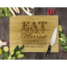Eat Drink Bamboo Cutting Board