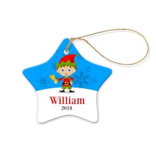Little Helper Porcelain Christmas Star Ornament