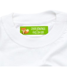 Fox Iron On Clothing Label