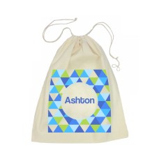 Geometric Drawstring Library Bag