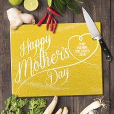 Happy Mother's Day Glass Cutting Board
