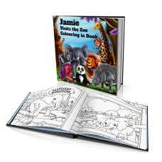 Personalized Coloring Book: "Visits the Zoo"