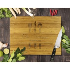 Cutlery Bamboo Cutting Board