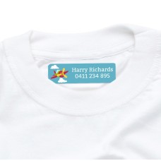 Airplane Iron On Clothing Label