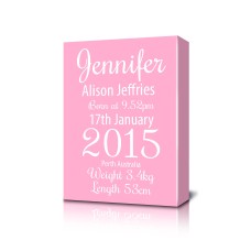 Plain Canvas Birth Print