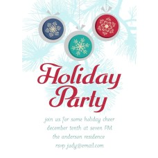 5x7" Bauble Holiday Invitation