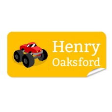 Big Truck Rectangle Name Label
