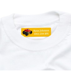 Big Truck Iron On Clothing Label