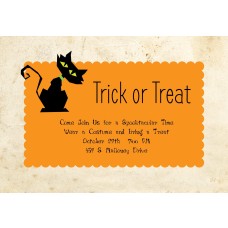 Black Cat 4x6" Halloween Card