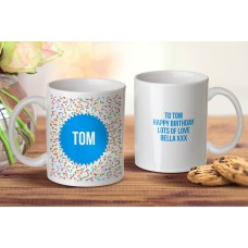 Blue Confetti Mug
