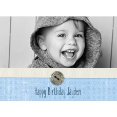 5x7" Blue Party Birthday Card