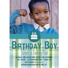 5x7" Blue Tartan Birthday Card
