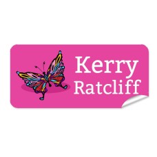 Butterfly Rectangle Name Label
