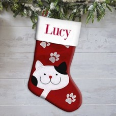 Cat Santa Stocking