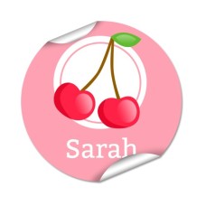 Cherry Round Name Label