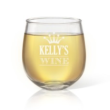 Crown Stemless Wine Glass