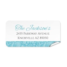 Damask Return Address Label