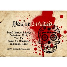 Dead Man's Mask 4x6" Halloween Card