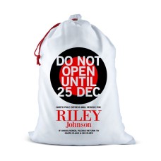 Do Not Open White Santa Sack