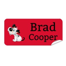 Dog Rectangle Name Label