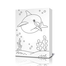 Dolphin Coloring Canvas