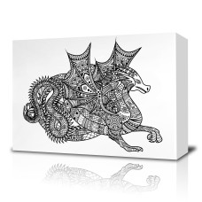 Dragon Coloring Canvas