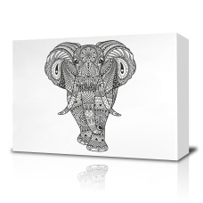 Elephant Coloring Canvas