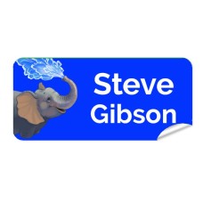 Elephant Rectangle Name Label
