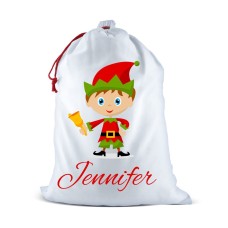 Elf White Santa Sack