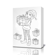 Elf Coloring Canvas