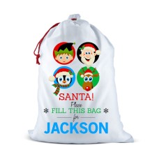 Fill This Bag White Santa Sack