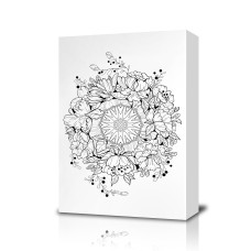 Flower Coloring Canvas