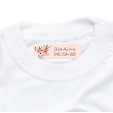 Flower Wreath Iron On Clothing Label