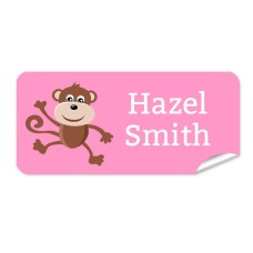 Funky Monkey Rectangle Name Label